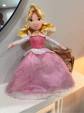 Disney Parks Reversible Princess Plush Aurora Ariel 2-in-1 Doll
